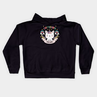 Catticorn Cat Kids Hoodie